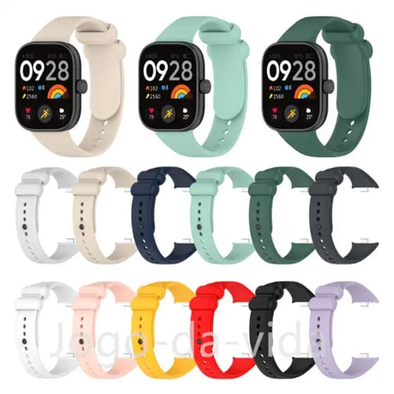 Pulseira De Silicone Para relógio Xiaomi Redmi Watch 6 5 4 Xiao Mi Band 8 Pro 9 Pro