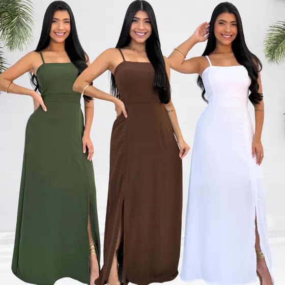 Vestido Feminino Chá Revelação Longo Batizado Convidada Casamento Não Precisa Passar