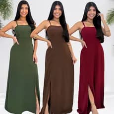 Vestido Longo Feminino Social Convidada Casamento Não Precisa Passar Chá Revelação Formatura