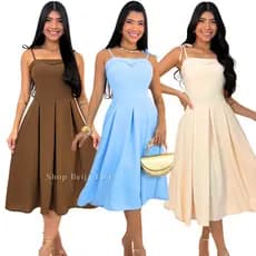 Vestido Feminino Midi Festa Elegante Casamento Convidada Jantar Social Eventos Noiva Civil