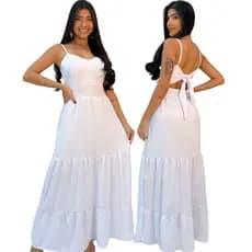 Vestido Feminino Longo Madrinha Casamento Formatura Convidada Forrado Tecido Duna Não Amassa