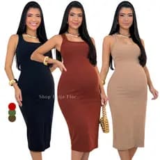 Vestido Gravida Canelado Zero Transparencia Confortavel Estica na Gestação 0 a 9 meses