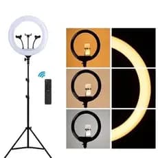 Iluminador Ring Light 14 Polegadas 36 cm + Tripe Suporte De Celular - Ring Light com Fonte
