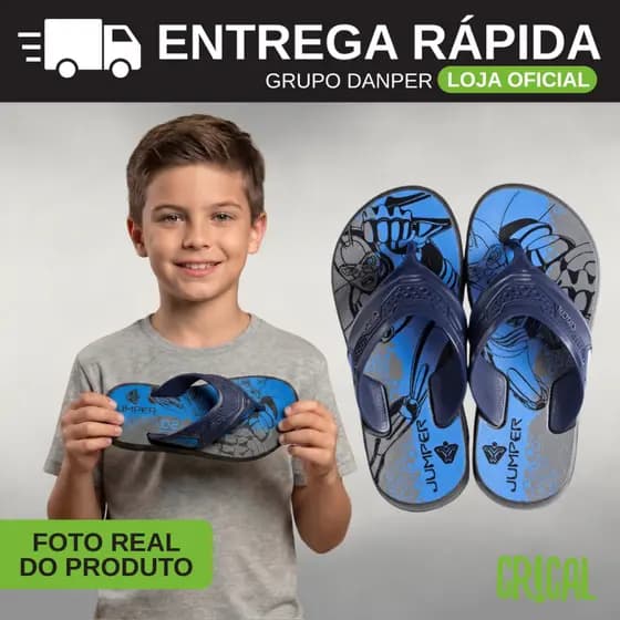 CRICAL Plus Chinelo de Dedo Infantil Menino  Praia Casual