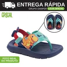 CRICAL Chinelo de Dedo Infantil Com Elástico Bebê Menino Dinossauro Mascotes Confortável