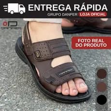 DANPER Alpha Sandália Confortável Ortopédica Masculina Original Para Motociclistas