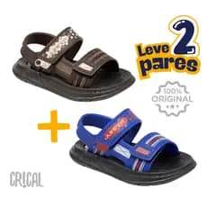 Kit Duas Sandálias/Papete Confortável Infantil Bebê Menino