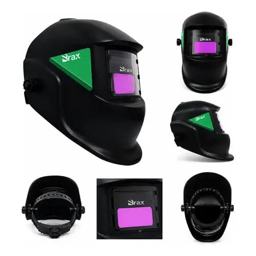 Mascara De Solda Automatica Regulagem Fixa Preto Lisa Brax