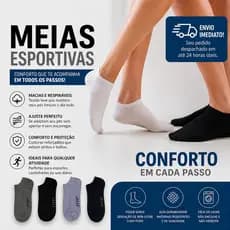 Kit 3/6/12/18 Pares de Meias Soquete Cano Curto Masculina Feminina Unissex varejo