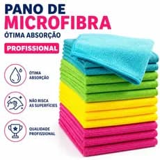 Kit 10 Panos De Limpeza Microfibra alta absorção Multiuso