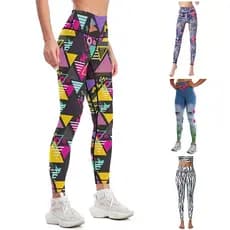 Liouty Calças de Cintura Alta Feminina Legging Material Elástico Longa Para Calça
