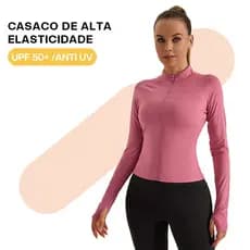 Liouty Jaqueta Feminina de Corrida de Manga Comprida para Ginástica e Ioga Esportiva com Proteção UV