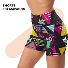 Liouty Short Levanta Bumbum Sem Costura Cintura Alta Moda (DK02)