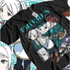 Camiseta Frieren 100% Algodão Camisa Fern Blusa Stark T-shirt Plus Size Geek