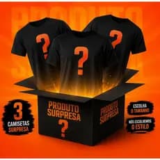 Kit 03 Produtos Surpresa Camiseta Estampada 100% Algodão Blusa Feminina Camisa Masculina Camisetas