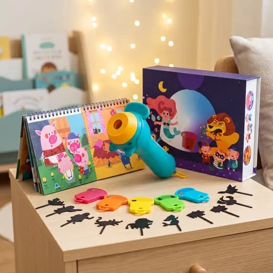 Brinquedo Projetor Cinema De Histórias Infantil Com Sombras