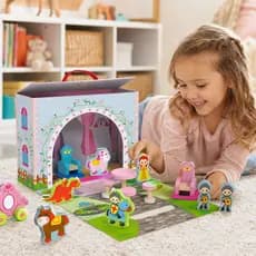 Brinquedo Educativo De Madeira Castelo Infantil Faz De Conta Criativo Coordenação Motora 3 Anos