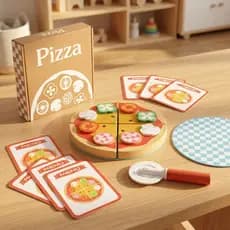 Brinquedo Pizza De Madeira Infantil Comidinhas Faz De Conta