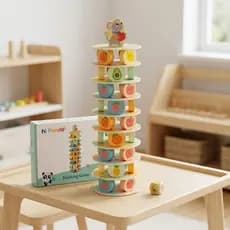 Brinquedo Educativo Torre De Equilíbrio Madeira Infantil
