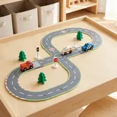 Brinquedo De Madeira Pista De Carrinhos Educativo Infantil