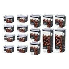 Kit 15 Potes Herméticos Quadrados Potes Empilháveis Para Alimentos Organização Cozinha