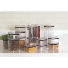 Kit 14 Potes Herméticos Quadrado Para Alimentos Potes Empilháveis Organização Cozinha