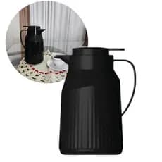 Garrafa Térmica Café Chá 1 Litro de Plástico Preta Unik Living