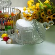 Potiche Bomboniere Decorativo de Cristal Carrossel 6cm X 9cm Lyor