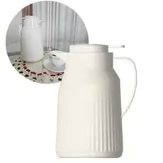 Garrafa Térmica Café Chá 1 Litro de Plástico Branca Unik Living