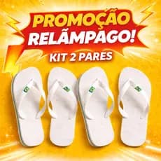 KIT 2 PARES DE CHINELOS COM BANDEIRINHA – CONFORTO, QUALIDADE MELHO preço