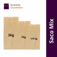 Saco de Papel Kraft Mix Liso - Padaria, Salgados - 500 un.