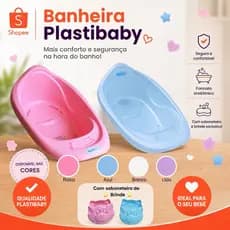 Banheira para bebê Menino e Menina+Saboneteira de Gatinho - banheira de bebe rosa e azul - 22 litros