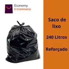 Saco de lixo 240 L Super Reforçado C/50un- Preto micra 0,12