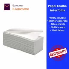 Papel Toalha Interfolhas Branco 100% Celulose