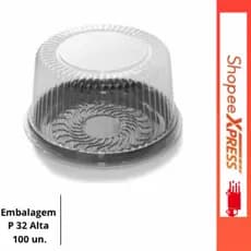 Embalagem para Bolo e Torta P-32 A Branco Pplast Cx/100unidades