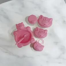 Kit Plastibaby Prato + Colher + Copinho para bebê + Porta chupeta + Porta Algodão + Saboneteira bebe