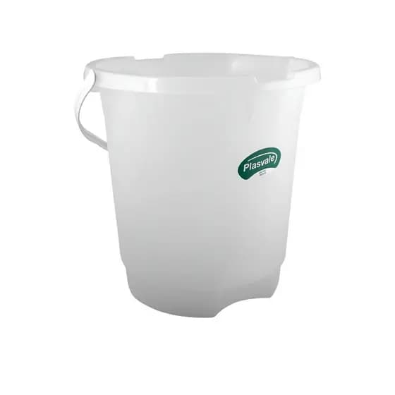 Balde Plástico Transparente 20L Resistente para Limpeza e Uso Doméstico