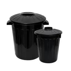 Kit 2 Cestos de Lixo com Tampa 14L e 30L para Organização de Ambientes