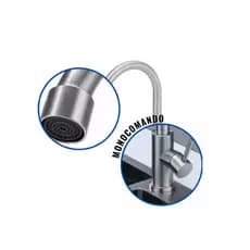 Torneira Cozinha Metal Aço Inox Escovado