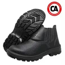Botina de Segurança Masculina Couro Trabalho  Epi Bico Pvc