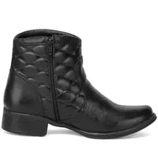 Bota Botinha Coturno Feminina Cano Baixo De Couro Country Preta Ou Café