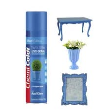 Tinta Spray Uso Geral Azul Claro Chemicolor 400 ml – Delicadeza e Alta Cobertura