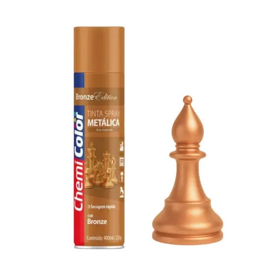 Tinta Spray Metálica Bronze Chemicolor 400 ml – Acabamento Clássico e Durável