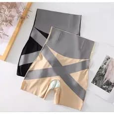Short Cinta Modeladora Cintura Alta Com Barbatanas