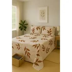 Kit Jogo Lençol De Cama Casal Queen 3 Peças Microfibra Estampado S/ Elástico 2,30mX2,50m.