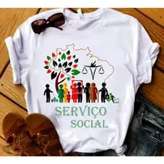 Camisa Serviço Social 03 T-Shirt Camiseta  Blusa Feminina  Unissex Assistente Social DR