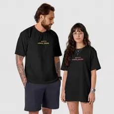 Kit Casal Treino Hello Kitty Hard Work Conjunto Academia 2 Camisetas Moda Fitness Look Gym Moda