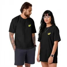 Conjunto 2 Camisetas Casal Wanda e Cosmo Algodão 100% Camisa Kit Namorados Moda Look Criativo