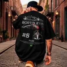 Camiseta Masculina Racing Fórmula 1 Audi Bortoleto Visual Urbano