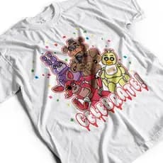 Camisa Gamer Infantil Five Nights at Freddy’s Tendência Moda Estilo Treino Gamers Jogos Terror Filme